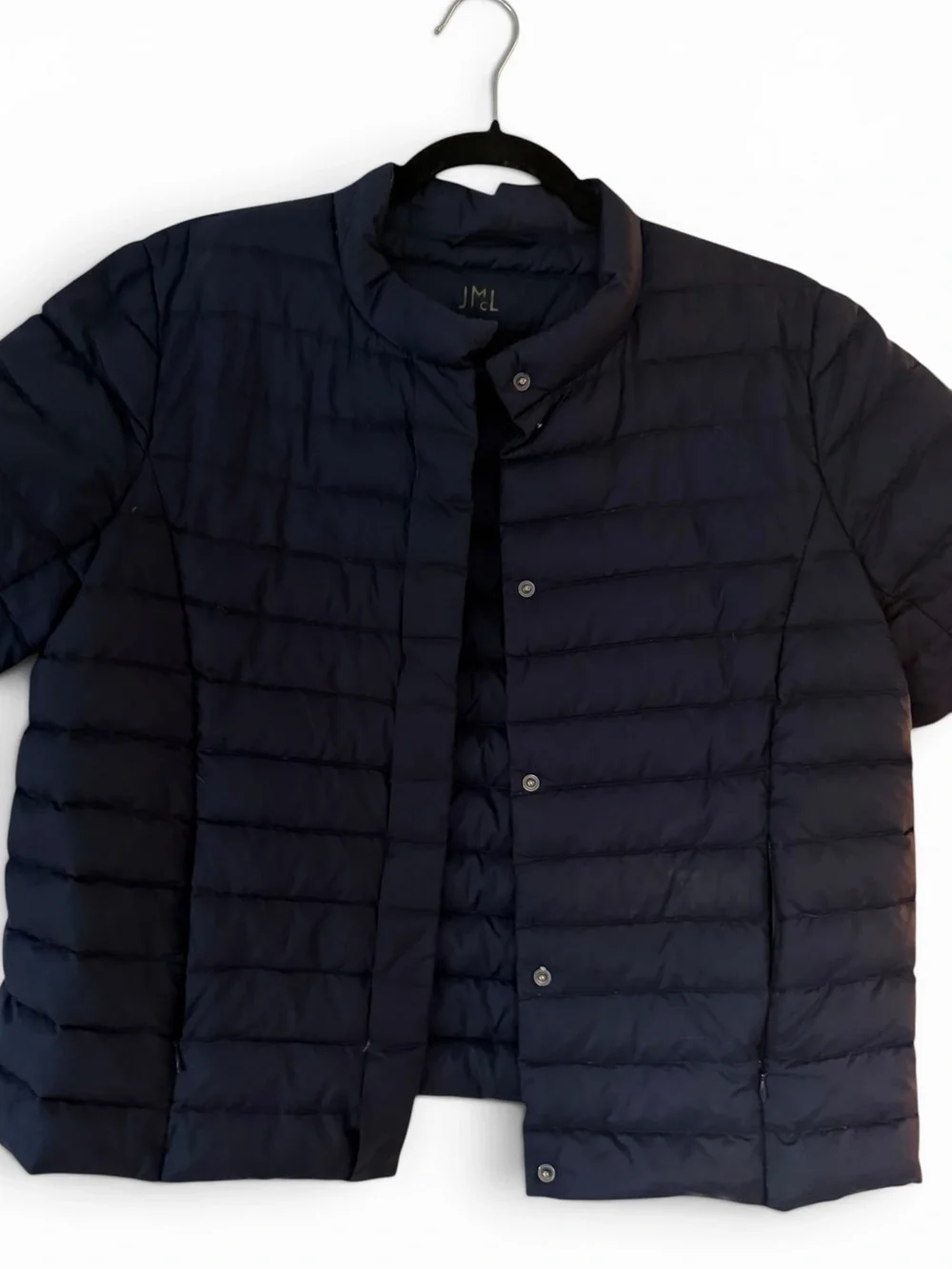 J.McLaughlin Kennedy short sleeve lightweight quilted down puffer jacket size M - Picture 4 of 5